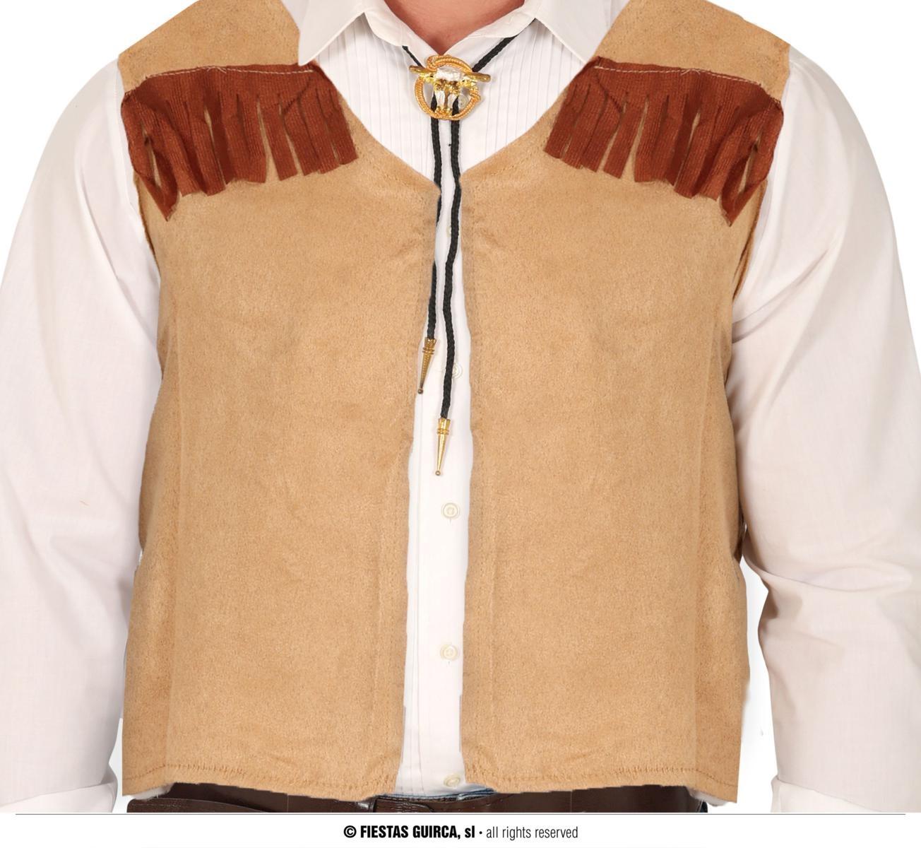 COSTUME GILLET COWBOY ADULTO - TAGLIA UNICA - Party Store