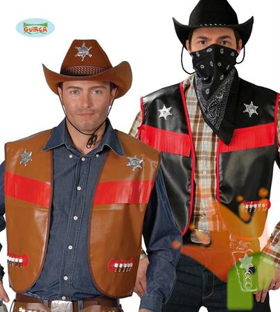 COSTUME GILLET COWBOY ADULTO