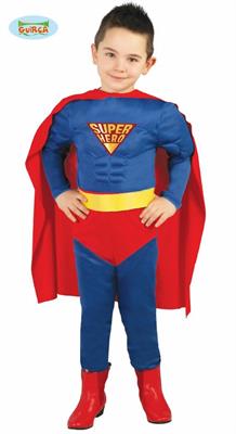 COSTUME SUPERHERO SUPERMAN TAGLIA 10-12 ANNI