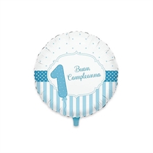 PALLONCINO MYLAR 18INCH PRIMO COMPLEANNO CELESTE