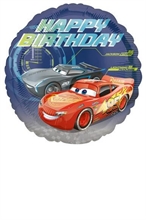 PALLONCINO MYLAR 18INCH 45CM HAPPY BIRTHDAY CARS