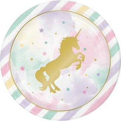 PIATTI 23CM UNICORN SPARKLE 8PZ