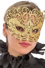 MASCHERA IN TESSUTO GLITTER ORO