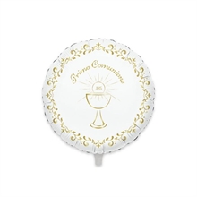 PALLONCINO MYLAR 18INCH 45 CM COMUNIONE GOLD METAL