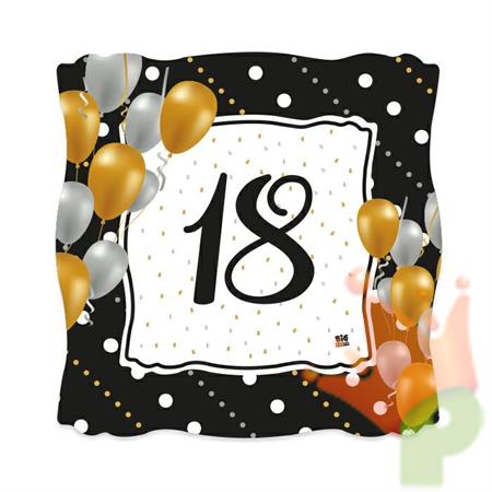 PIATTI 19X19CM 18 ANNI PRESTIGE 8PZ