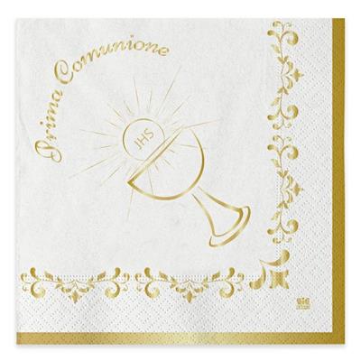 TOVAGLIOLI 33X33 PRIMA COMUNIONE GOLD METAL 20PZ