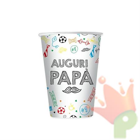 BICCHIERI 200CC PAPA' 8PZ