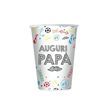 BICCHIERI 200CC PAPA' 8PZ
