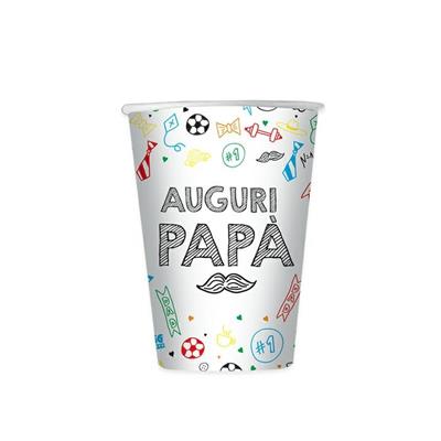 BICCHIERI 200CC PAPA' 8PZ