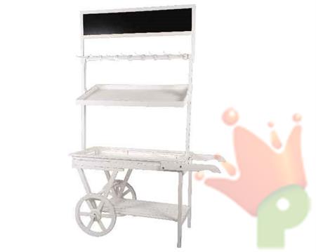 ESPOSITORE IN LEGNO 135X58X197CM BIANCO