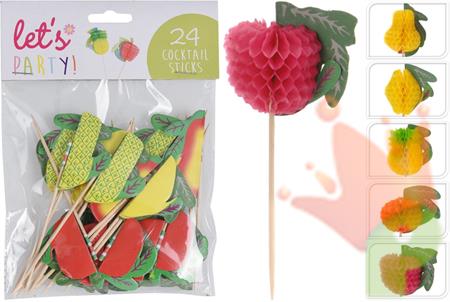 PICK DECORAZIONI COCKTAIL FRUTTA 24 PZ