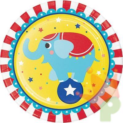 PIATTI 23CM CIRCUS PARTY 8PZ