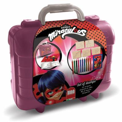 VALIGETTA SET TIMBRI E COLORI LADYBUG MIRACULOUS