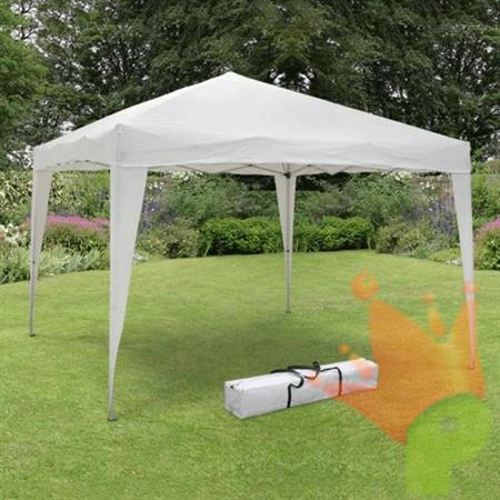 GAZEBO POP UP 3X3MT ACCIAIO BIANCO