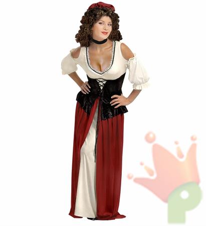 COSTUME MARION LOCANDIERA MEDIEVALE RINASCIMETALE ADULTA  XL