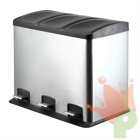 PATTUMIERA CON PEDALE 3X12LT DIFFERENZIATA