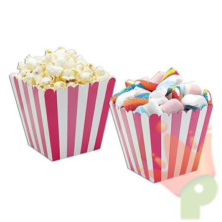 SWEETY BOX 6,5X8X6,5CM STRIPES FUCSIA 6PZ