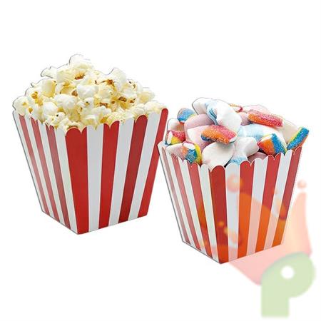 SWEETY BOX 6,5X8X6,5CM STRIPES ROSSO 6PZ