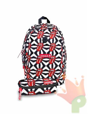 ZAINO OVETTO ROLLING STONES + ASTUCCIO OVALE UNIQUE