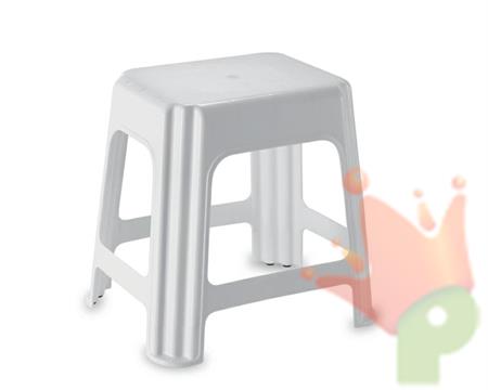 SGABELLO NOVANTA CON TAPPETO BIANCO 42x34xH.42CM 150KG MAX