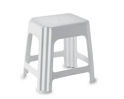 SGABELLO NOVANTA CON TAPPETO BIANCO 42x34xH.42CM 150KG MAX