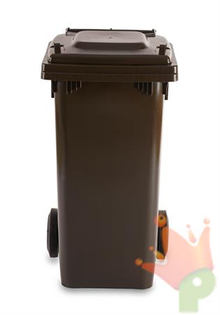 PATTUMIERA CON COPERCHIO 120LT MARRONE