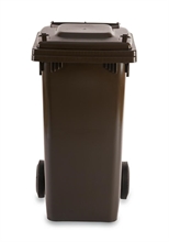 PATTUMIERA CON COPERCHIO 120LT MARRONE