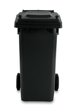 PATTUMIERA CON COPERCHIO 120LT NERO