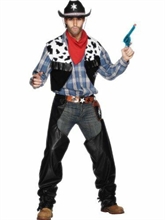 COSTUME COWBOY NERO ADULTO TAGLIA  L