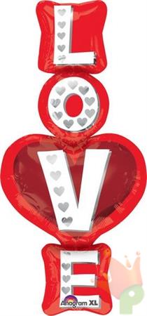 PALLONCINO SUPERSHAPE 39INCH LOVE STACKED