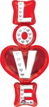 PALLONCINO SUPERSHAPE 39INCH LOVE STACKED