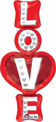 PALLONCINO SUPERSHAPE 39INCH LOVE STACKED