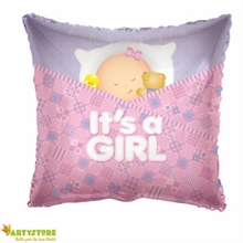 PALLONCINO MYLAR CUSCINO BABY GIRL #