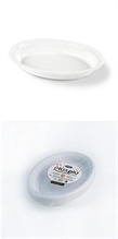 PIATTI FONDI OVALI PIU'ePIU' BIANCO 25PZ