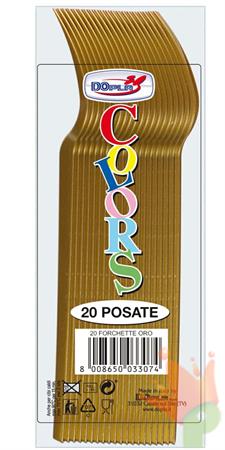 FORCHETTE 18CM ORO 20PZ
