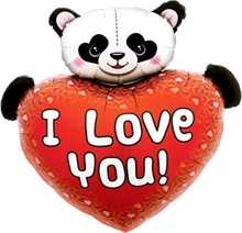 PALLONCINO MYLAR 36INCH I LOVE YOU CUORE PANDA