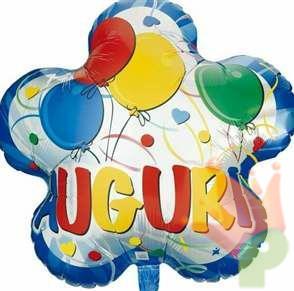 PALLONCINO MYLAR FIORE 75cm AUGURI