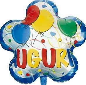 PALLONCINO MYLAR FIORE 75cm AUGURI