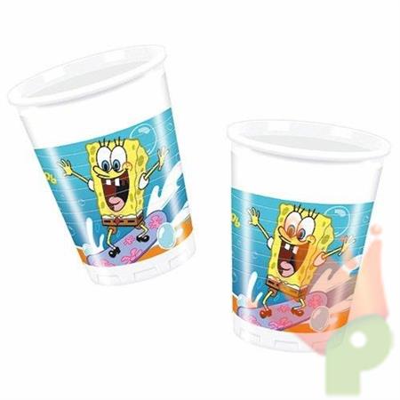 Bicchieri Plastica 200cc SpongeBob da 10pz