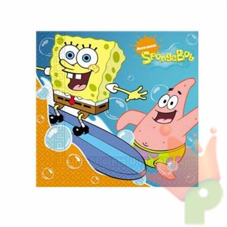 Tovaglioli 33x33cm SpongeBob da 20pz