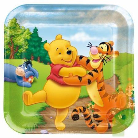 PIATTI 23x23cm WINNIE ADVENTURE 8 pz