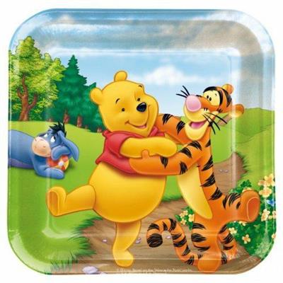 PIATTI 23x23cm WINNIE ADVENTURE 8 pz