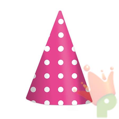 CAPPELLINI POIS FUCSIA 6PZ