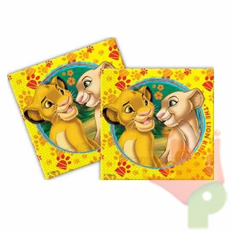 Tovaglioli Carta 33x33cm Il Re Leone da 20pz