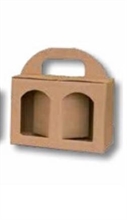 SCATOLA PORTA VASETTI 2 POSTI AVANA