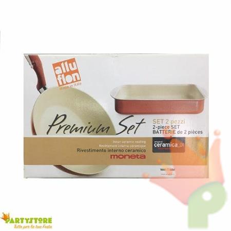 SET LASAGNERA 31x23 CM + WOK 28 CM CERAMICA MONETA