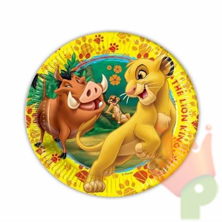 Piatti 23cm Il Re Leone da 10pz Piatti in Carta 23cm Tema Il Re