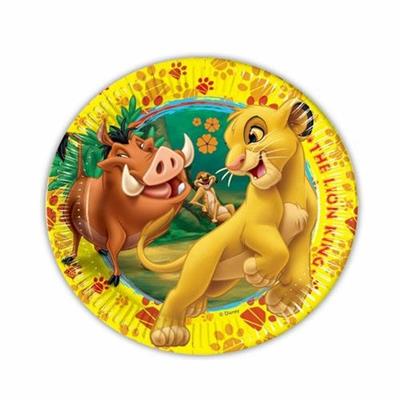 Piatti 23cm Il Re Leone da 10pz Piatti in Carta 23cm Tema Il Re