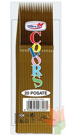 COLTELLI 18CM ORO 20PZ