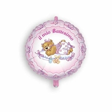 PALLONCINO MYLAR 45CM BATTESIMO ROSA